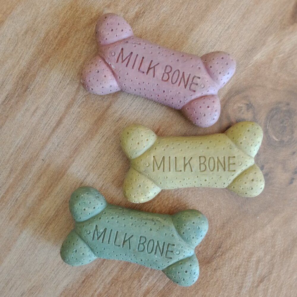 Ceramic Milk Bone Magnet Trio